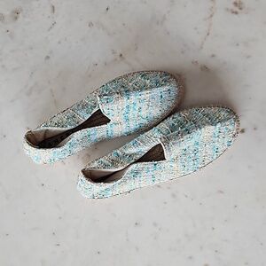 Manebi Tweed Flat Espadrilles NWOT